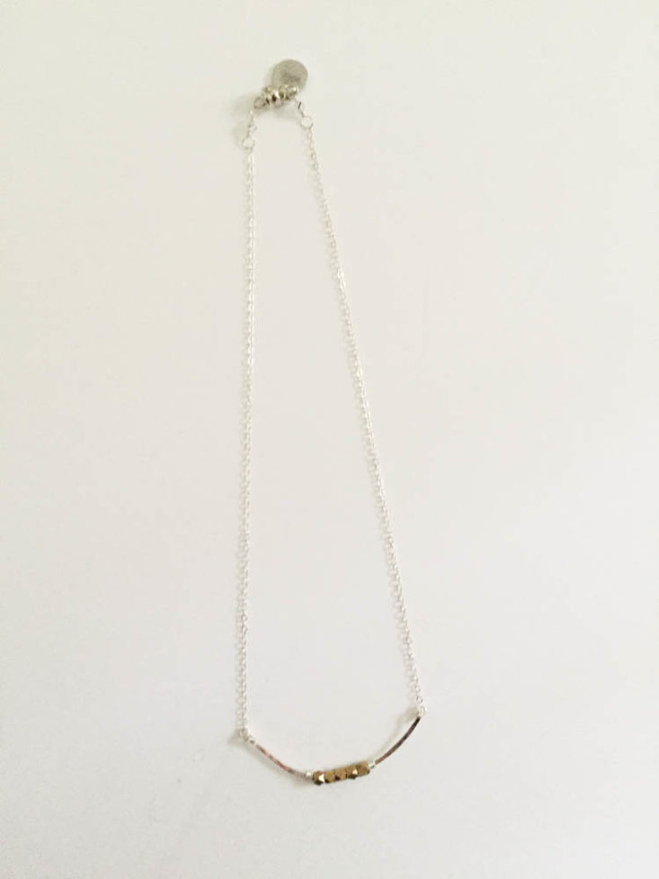 California Found Subscription Box July 2019 - Free Spirit Sterling And Brass Bead Necklace Top