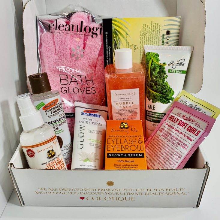 Cocotique July 2019 - All Items Unboxed
