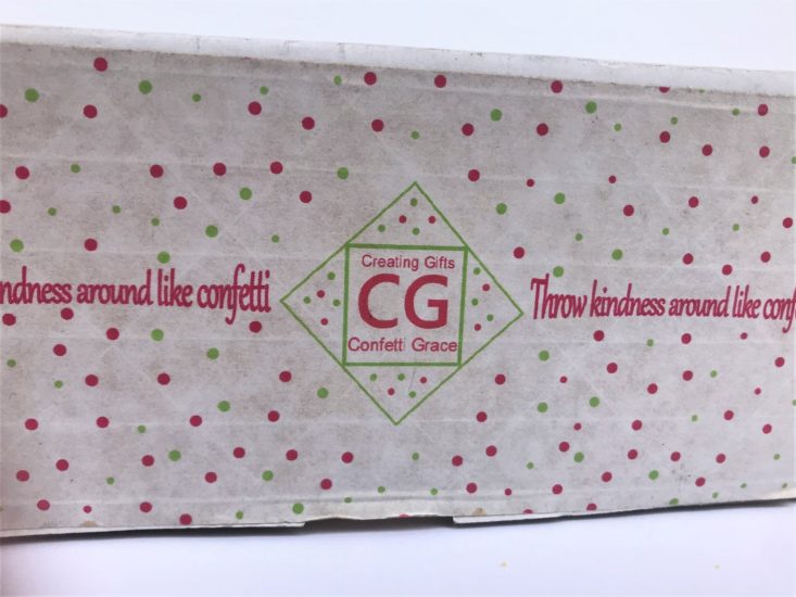 Confetti Grace August 2019 - Side of Box Front