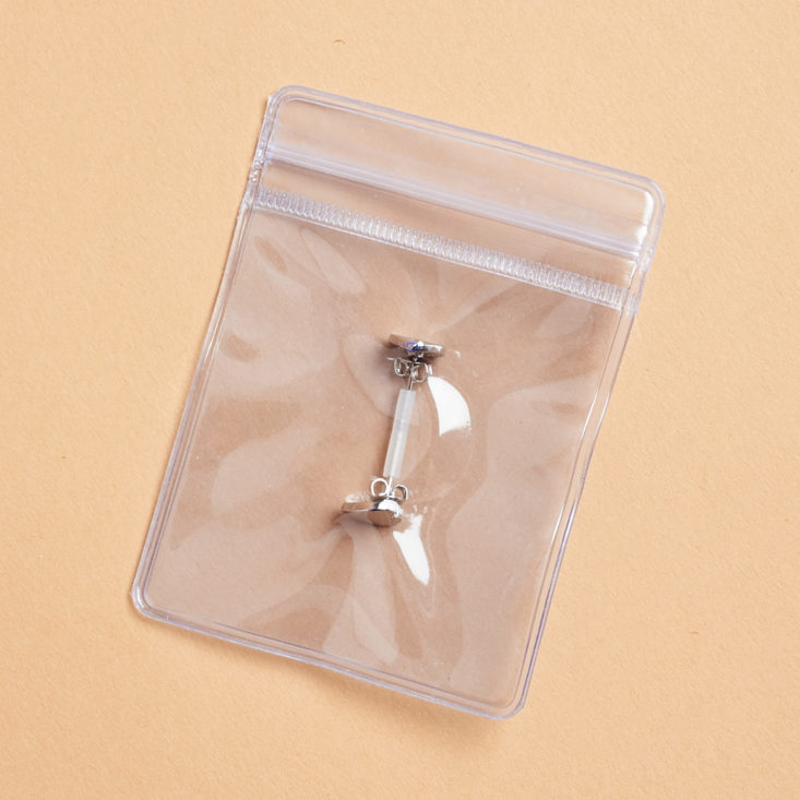 earrings in clear packet