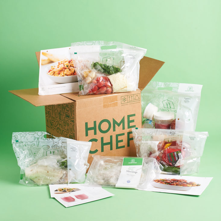All contents of the Home Chef Box
