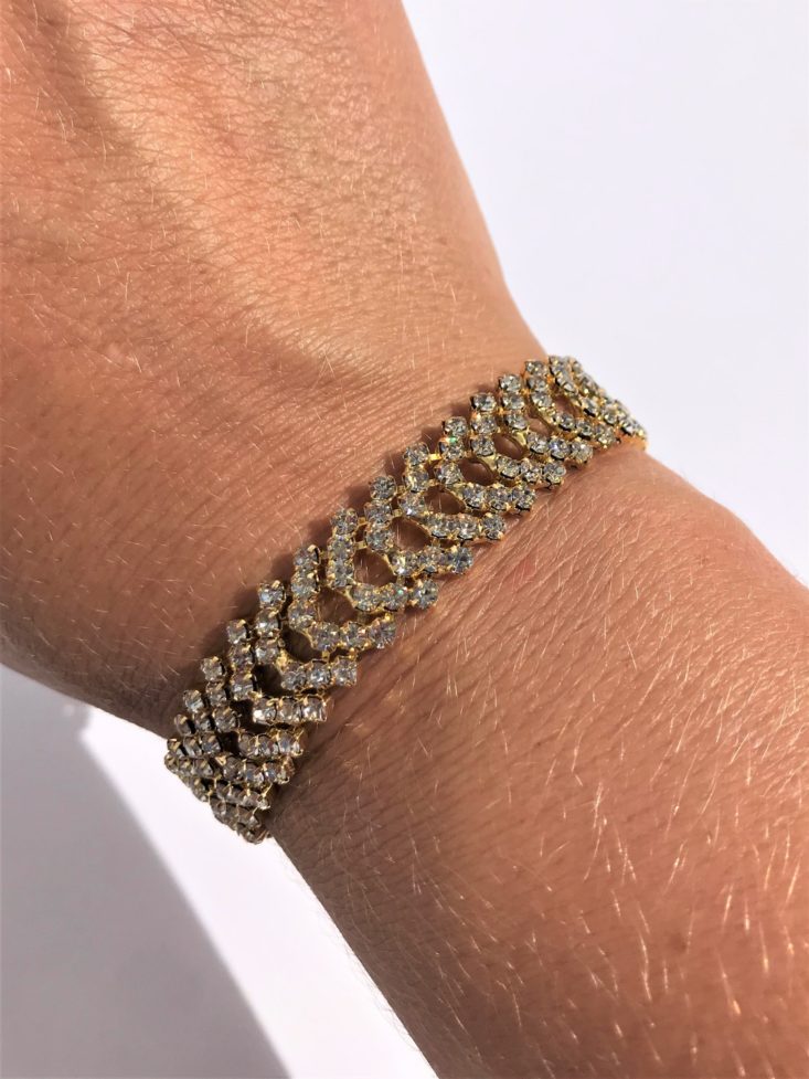 Jewelry Subscription Box August 2019 - Bracelet Wear Front Close Up