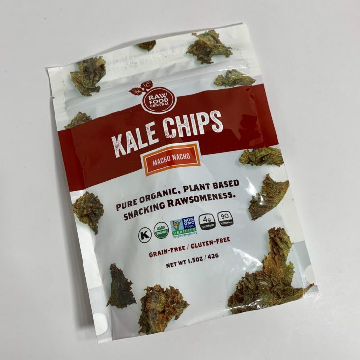 Keto Krate Subscription Box July 2019 - Kale Chips Front Top
