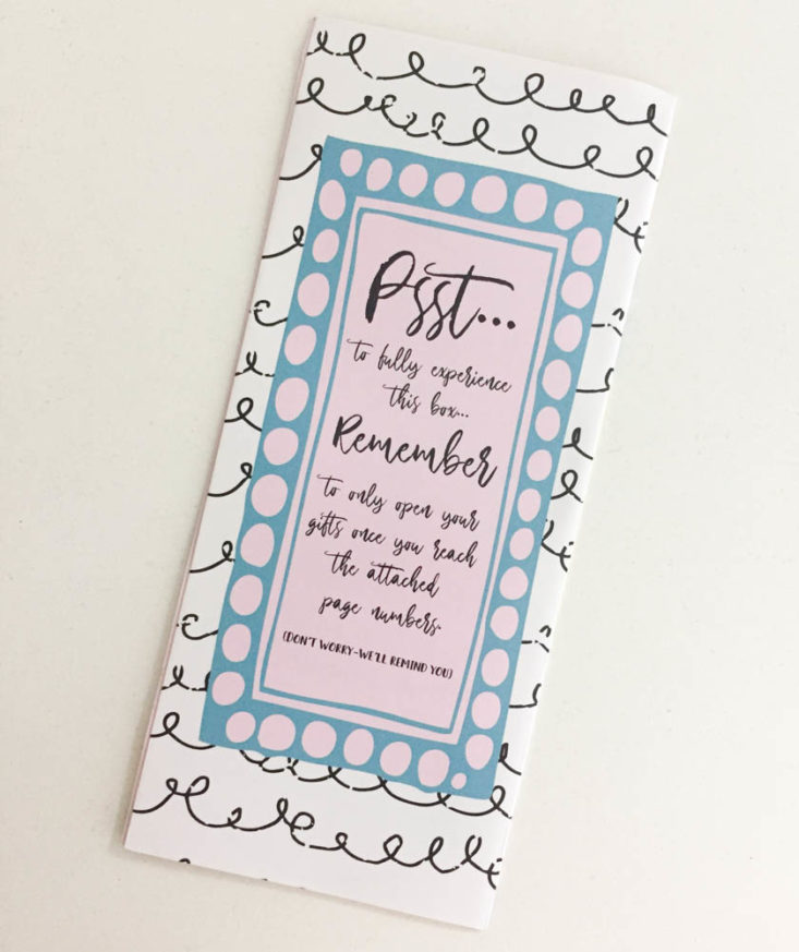 Once Upon a Book Club June 2019 - Simple Paper Booklet Backside Top