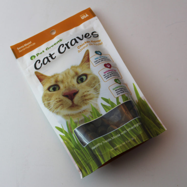 Vet Pet Box Cat August 2019 - Cat Craves Chicken Treats Top