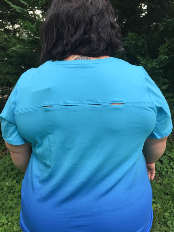 Wantable Fitness Edit Subscription Review July 2019 - Ombre Keyhole Tee by Activezone Back