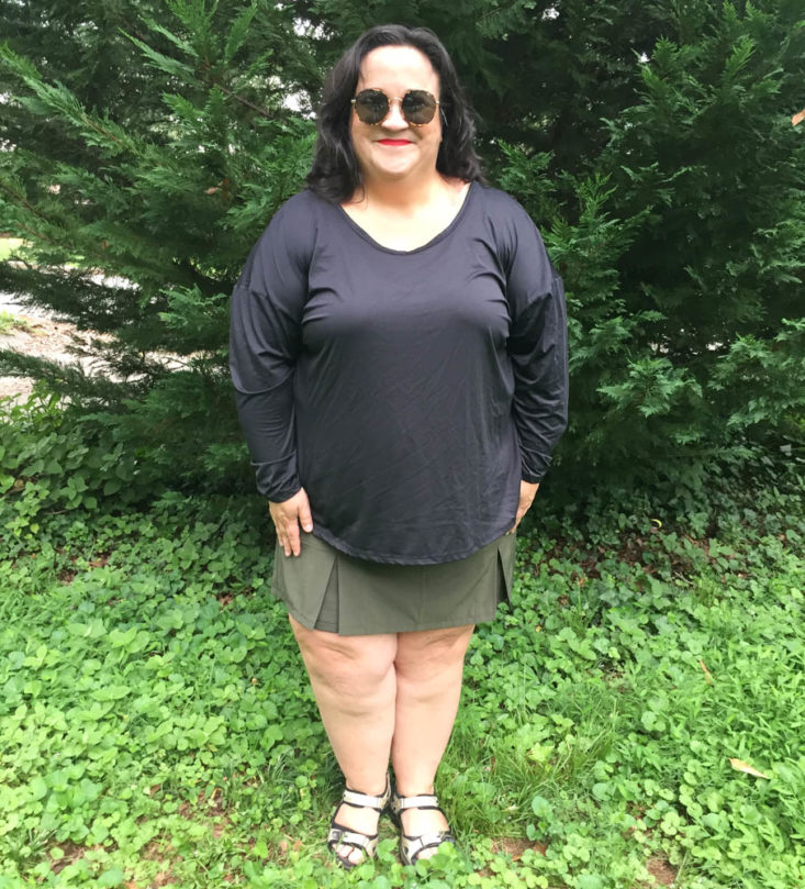 Wantable Fitness Edit Subscription Review July 2019 - Woven Pleated Skirt by Activezone Front