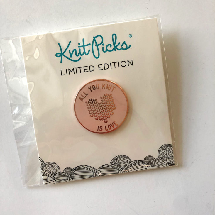 KnitPicks August 2019 pin packaging