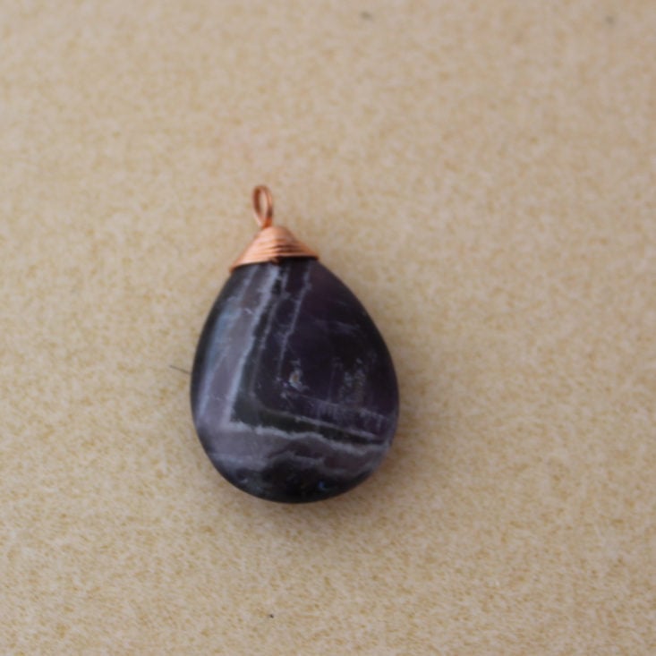 Bargain Bead Box September 2019 - Brass Wire Wrapped Natural Amethyst Pendant Top
