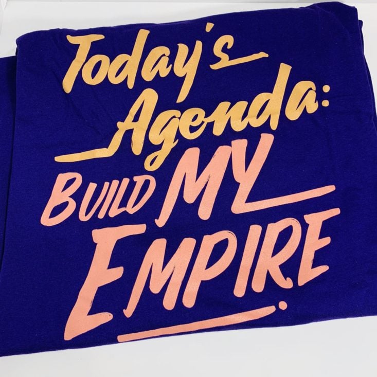 Brown Sugar Box August 2019 - Build My Empire T-Shirt Front Top