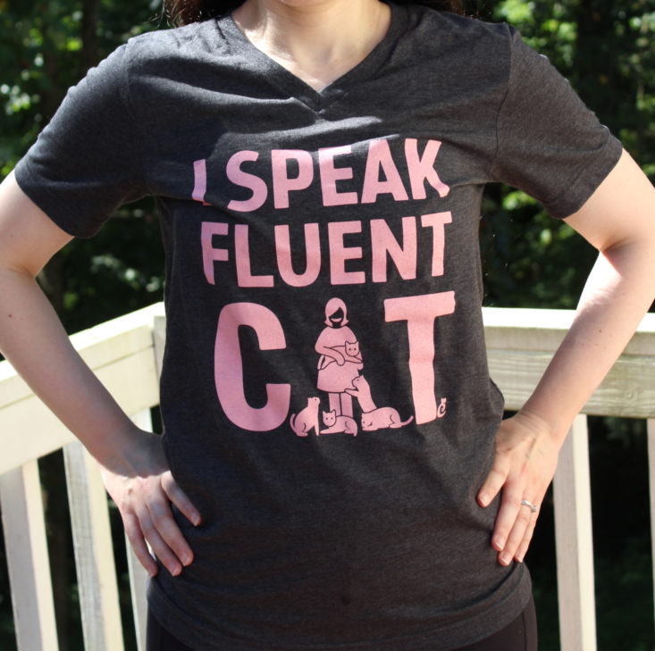 Cat Lady Box September 2019 - “I Speak Fluent Cat” Shirt Front
