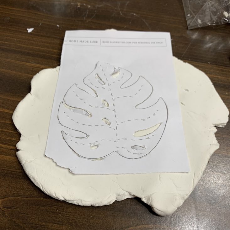 Home Made Luxe Monstera Clay Bowl Craft Kit 2019 - Repeating for Smaller Template 1 Top