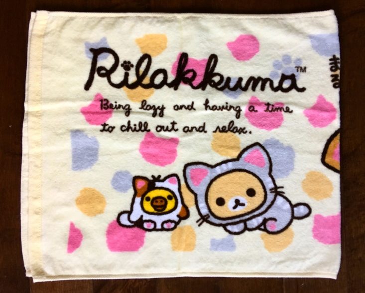 JC Doki Doki Crate August 2019 - Rilakkuma Beach Towel Fold 2