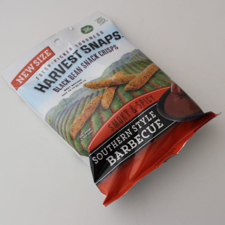 Love with Food September 2019 - Harvest Snaps Black Bean Snack Crisps in Southern Style Barbecue 1