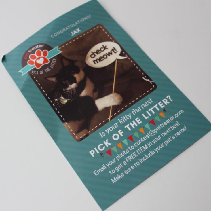 Pet Treater Cat September 2019 - Booklet Front