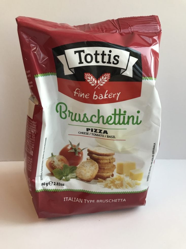 Universal Yums Subscription Box September 2019 - Bruschettini Pizza Unopened Top