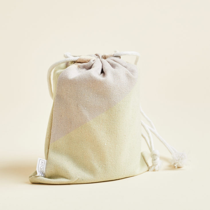 linen bag with colorblocking
