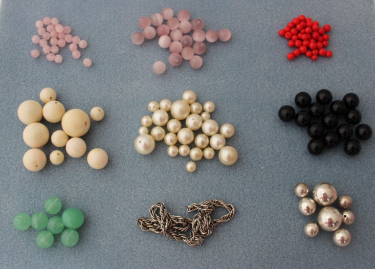 Vintage Bead Box September 2019 - All Contents Top