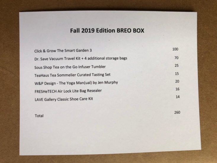 Breo Box Subscription Review + Coupon Fall 2019 MSA