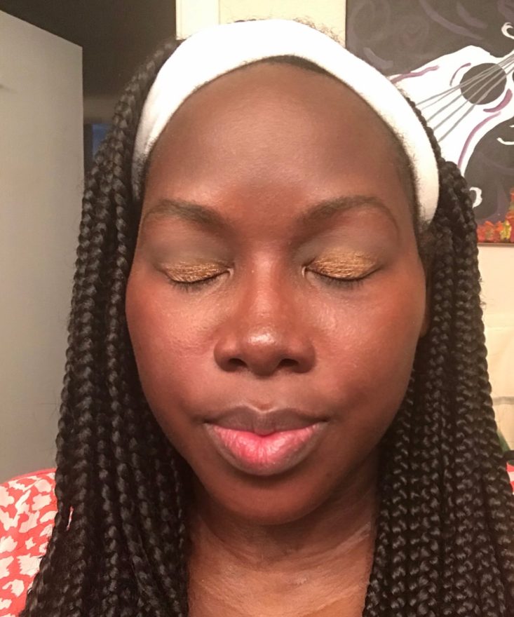 Boxycharm Makeup Tutorial October 2019 - Eyes Closed Showing The Colors All Blended