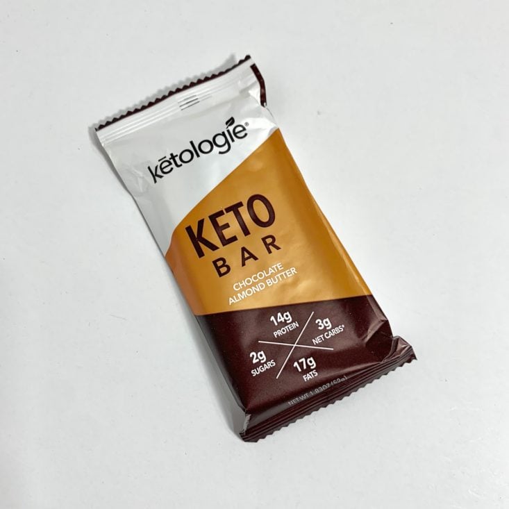 Keto Krate Review October 2019 - Almond Butter Bar Front Top