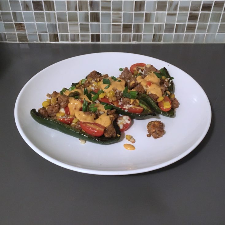 stuffed peppers finished dish