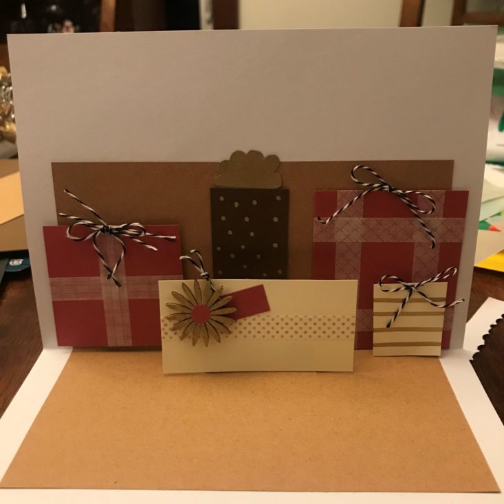 Adults and Crafts December 2019 present card