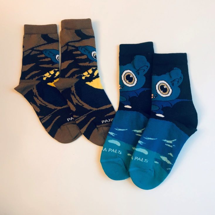 Panda Pals November 2019 both socks laid out