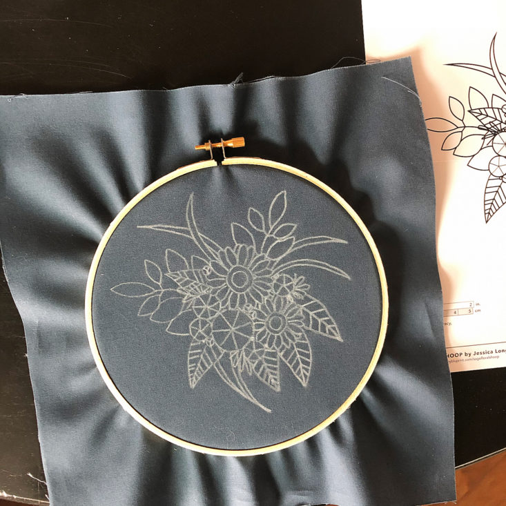 Bluprint Embroidery Fall 2019 hooped